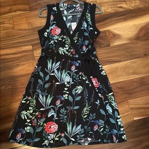 Tommy Hilfiger Black Floral Midi Dress